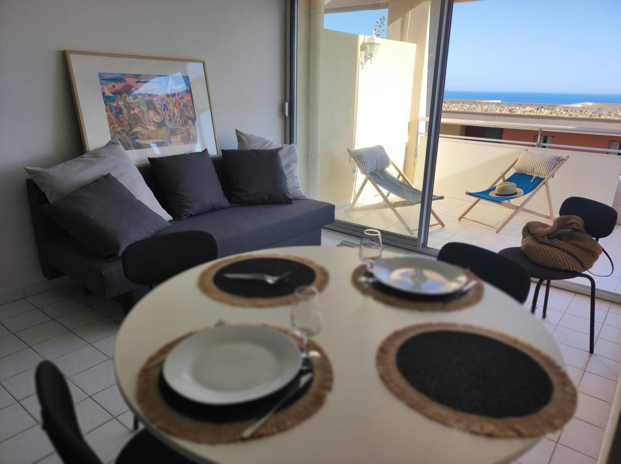 Appartement Vue Bleu Azur Sète Buitenkant foto